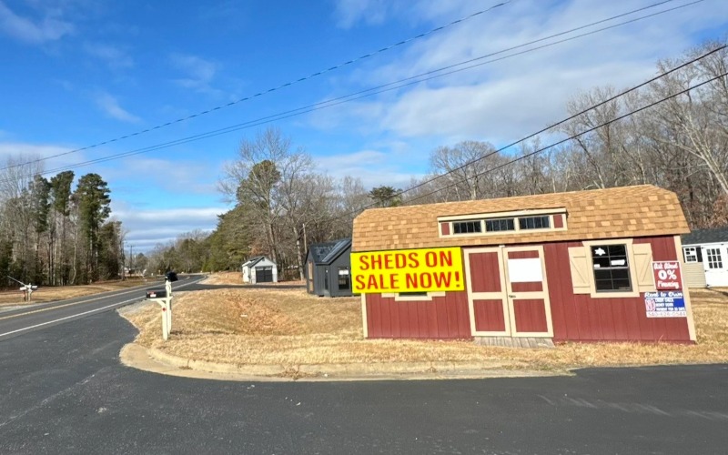 Street view of the lot at Capitol Sheds King George